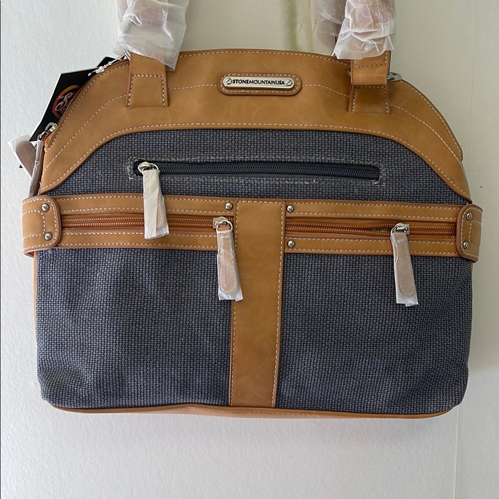 Stone Mountain Accessories Gray Blue  and Tan Purse Bag